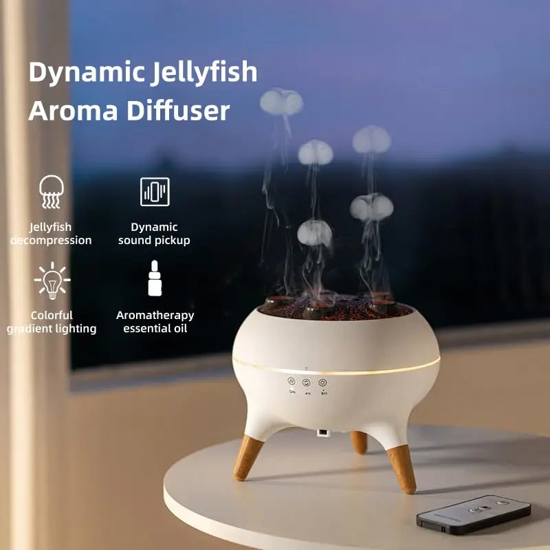 Color-Changing Jellyfish Mist Diffuser with Remote – Quiet Cool Mist Humidifier