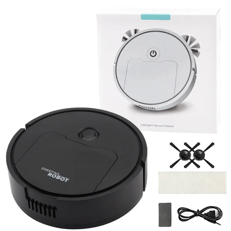 White-Post 3-in-1 Auto Cleaning Robot – Vacuum, Sweep, Mop with Smart Navigation