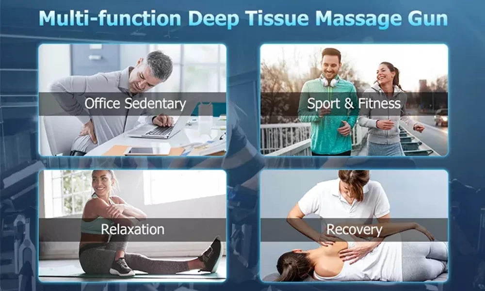 Portable Massage Gun – Handheld Percussion Massager for Muscle Recovery & Relaxation