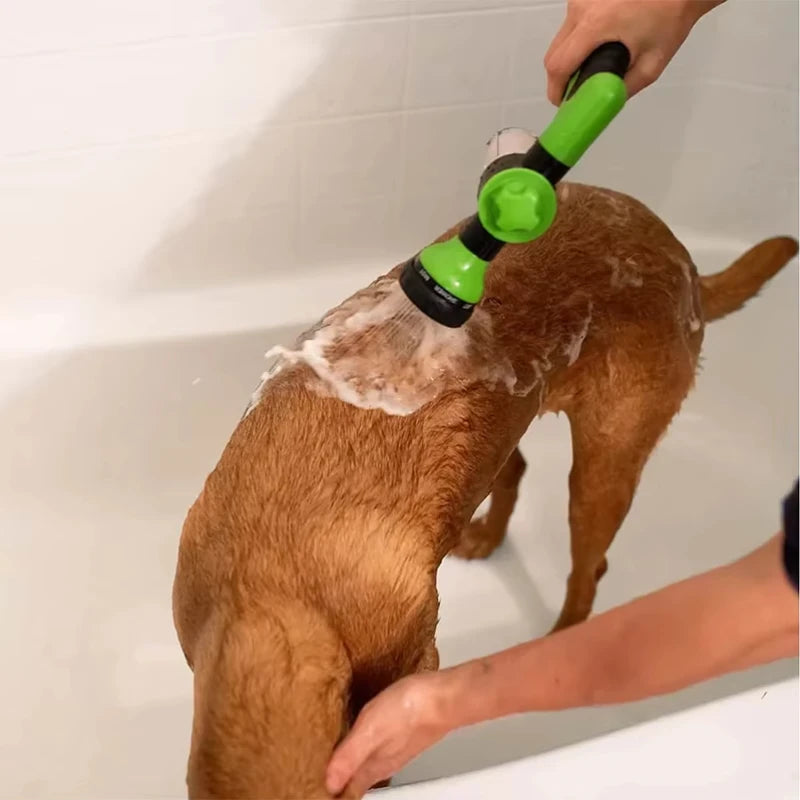High-Pressure Dog Shower Sprayer with Soap Dispenser & 3 Modes