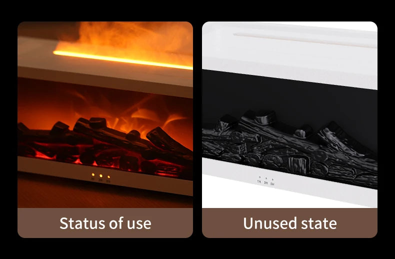Fireplace Style Aroma Diffuser – Quiet Mist & LED Flame Effect