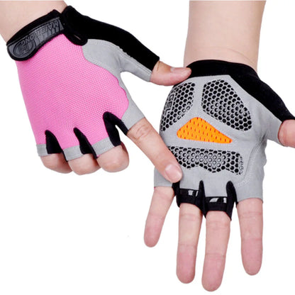 ShockGuard Fingerless Bike Gloves – Anti-Sweat & Non-Slip for Sports & Cycling