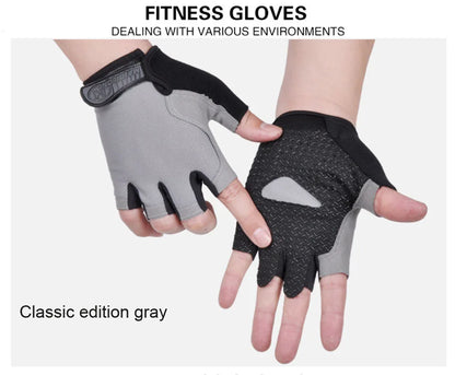 ShockGuard Fingerless Bike Gloves – Anti-Sweat & Non-Slip for Sports & Cycling