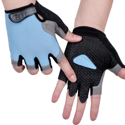 ShockGuard Fingerless Bike Gloves – Anti-Sweat & Non-Slip for Sports & Cycling