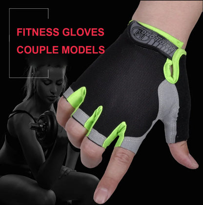 ShockGuard Fingerless Bike Gloves – Anti-Sweat & Non-Slip for Sports & Cycling