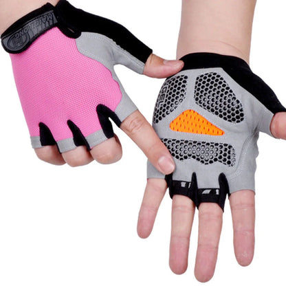 ShockGuard Fingerless Bike Gloves – Anti-Sweat & Non-Slip for Sports & Cycling