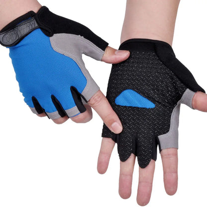 ShockGuard Fingerless Bike Gloves – Anti-Sweat & Non-Slip for Sports & Cycling