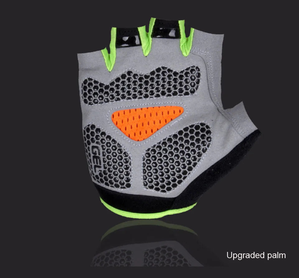 ShockGuard Fingerless Bike Gloves – Anti-Sweat & Non-Slip for Sports & Cycling
