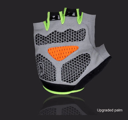 ShockGuard Fingerless Bike Gloves – Anti-Sweat & Non-Slip for Sports & Cycling