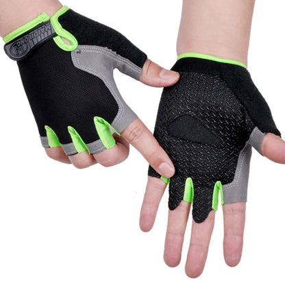 ShockGuard Fingerless Bike Gloves – Anti-Sweat & Non-Slip for Sports & Cycling