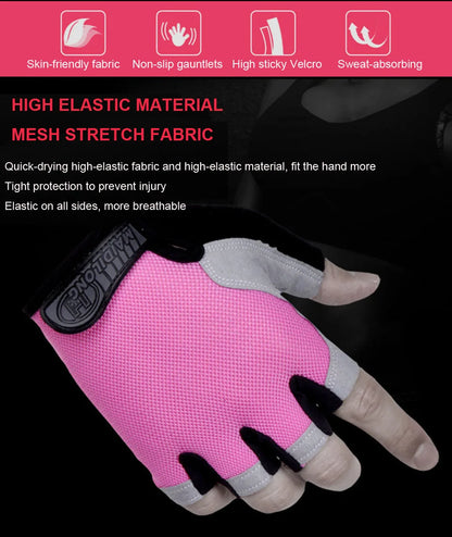 ShockGuard Fingerless Bike Gloves – Anti-Sweat & Non-Slip for Sports & Cycling