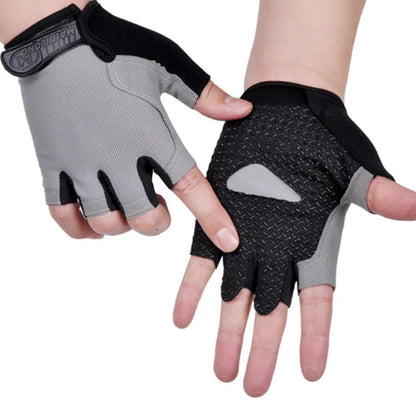 ShockGuard Fingerless Bike Gloves – Anti-Sweat & Non-Slip for Sports & Cycling