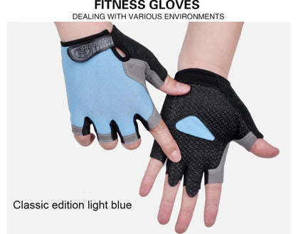 ShockGuard Fingerless Bike Gloves – Anti-Sweat & Non-Slip for Sports & Cycling