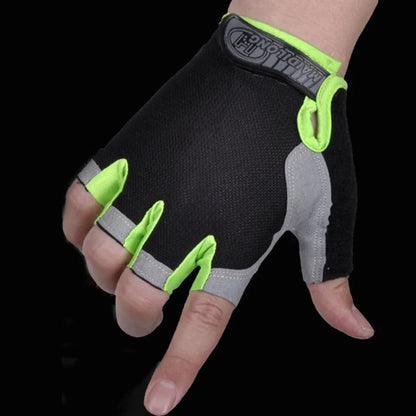 ShockGuard Fingerless Bike Gloves – Anti-Sweat & Non-Slip for Sports & Cycling