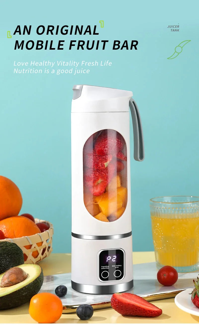 Portable Juice Blender – 450ML Large Capacity, Strong Motor, Crushed Ice & Charging