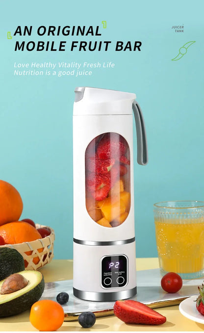 Portable Juice Blender – 450ML Large Capacity, Strong Motor, Crushed Ice & Charging