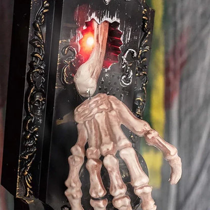 2025 New Halloween Animatronic Doorbell – Glowing Skeleton Hands with Spooky Sound