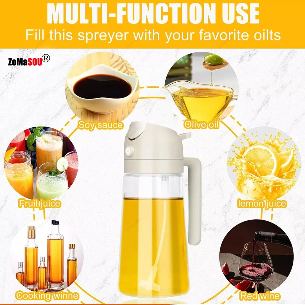 Multi-Use Oil Dispenser Bottle – Spray & Pour Function