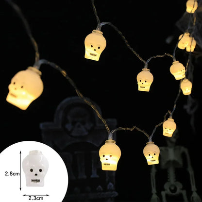LED Halloween Decoration String – Pumpkin, Skull & Eyeball Lights for Horror Night
