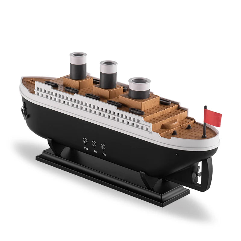 Titanic Ship Aroma Diffuser – 250ml Ultrasonic Essential Oil Humidifier with Smoke Ring Effect