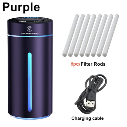 Aluminum Dual Spray Car Humidifier with Essential Oil Diffuser – Air Freshener for Auto & Room