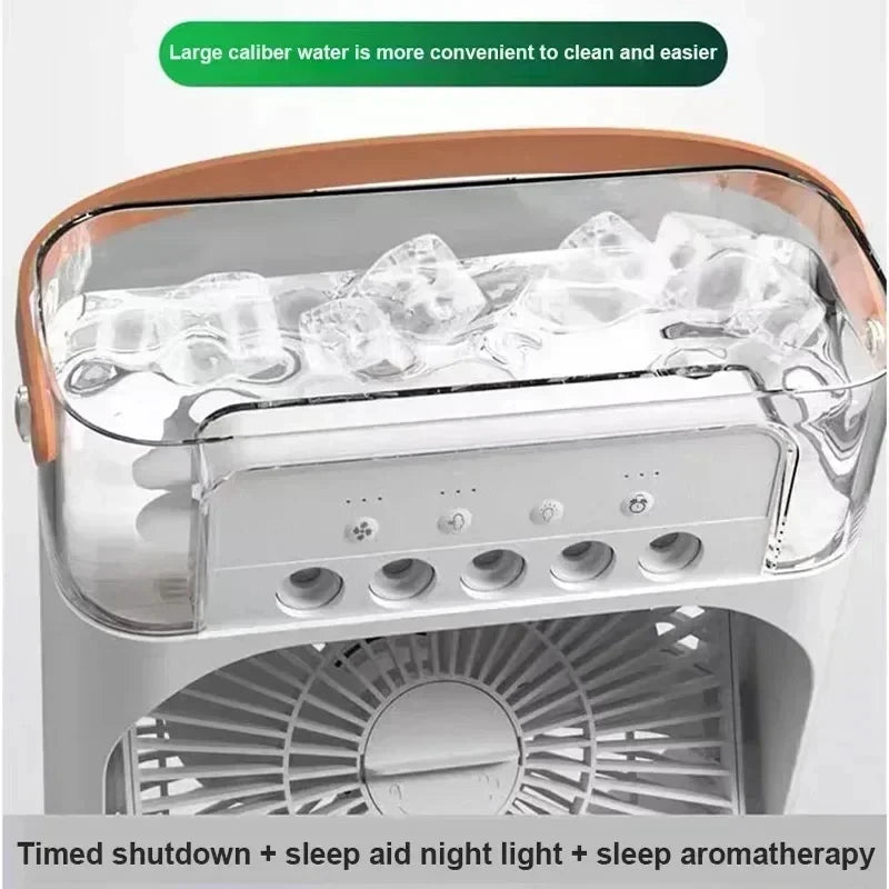 BreezeLite Portable AC – Mini Air Cooler with Humidifier and LED Night Lamp
