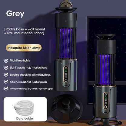 Multifunctional Mosquito Killer Lamp with Fly Trap & Swatter – USB Powered & Portable