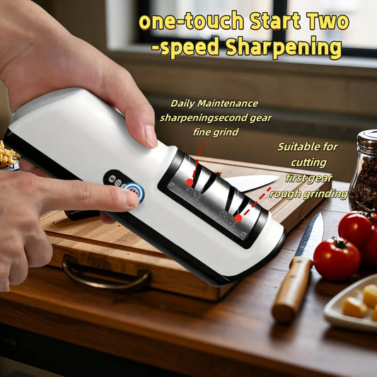 Multifunctional Electric Knife Sharpener – Automatic 4-Gear Sharpening Machine