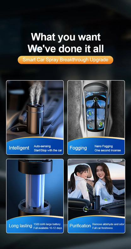 Aluminum Dual Spray Car Humidifier with Essential Oil Diffuser – Air Freshener for Auto & Room