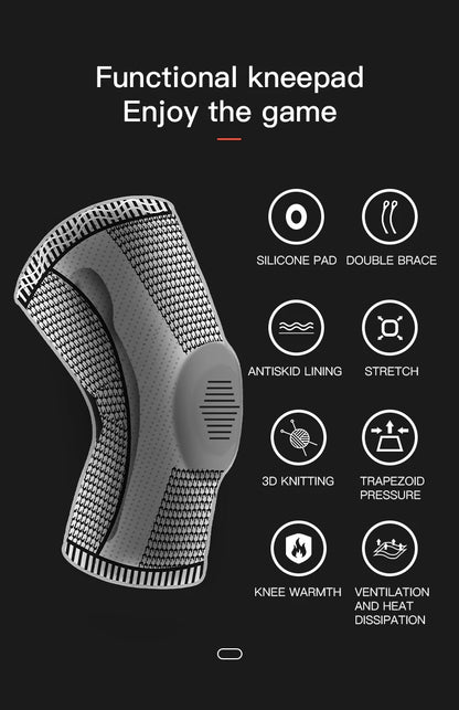Compression Knee Pad for Running & Basketball – Meniscus & Patella Support