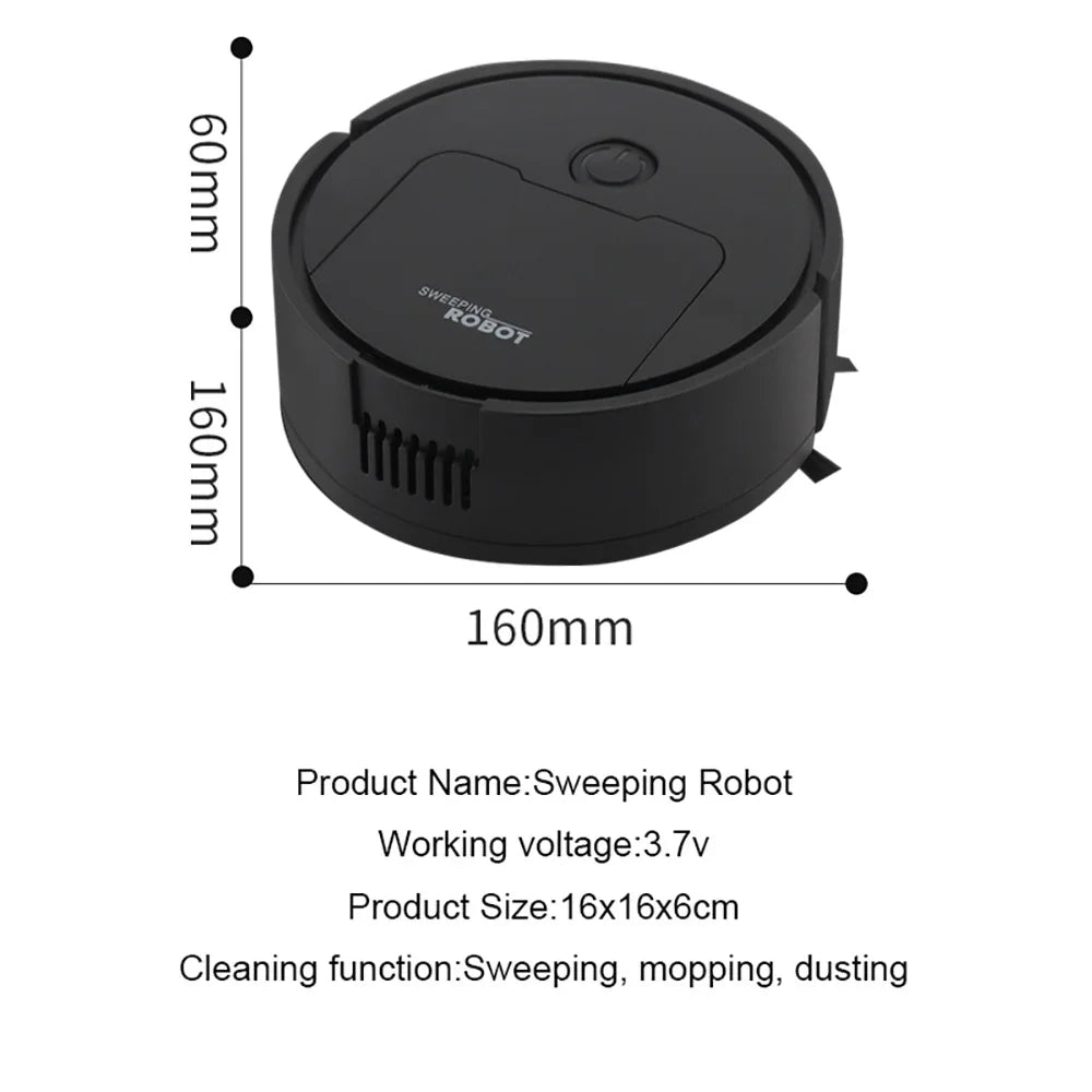 White-Post 3-in-1 Auto Cleaning Robot – Vacuum, Sweep, Mop with Smart Navigation