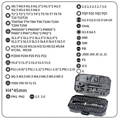 Universal Precision Repair Kit – 152 Tools with Torx T5 T6, Ideal for Laptop & Device Fixes