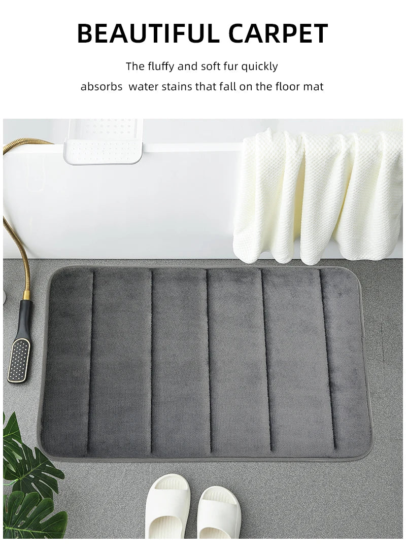 Ultra Soft Bathroom Mat – Quick Water Absorption & Anti-Slip