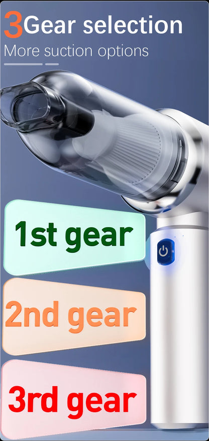 Wireless Mini Car Vacuum – Ultra Strong Suction, Portable & Powerful