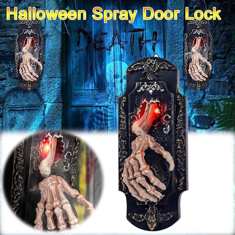 2025 New Halloween Animatronic Doorbell – Glowing Skeleton Hands with Spooky Sound