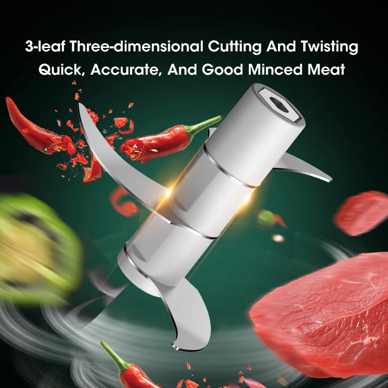 Portable Mini Food Chopper – Electric Garlic Crusher & Meat Grinder (250ml)