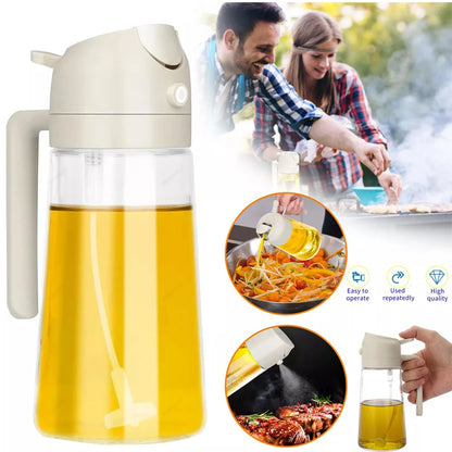 Multi-Use Oil Dispenser Bottle – Spray & Pour Function