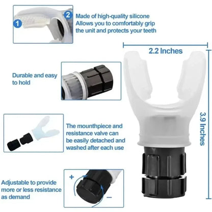 Portable Lung Trainer – Adjustable Breathing Resistance Device for Endurance & Lung Capacity