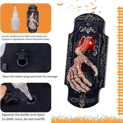 2025 New Halloween Animatronic Doorbell – Glowing Skeleton Hands with Spooky Sound