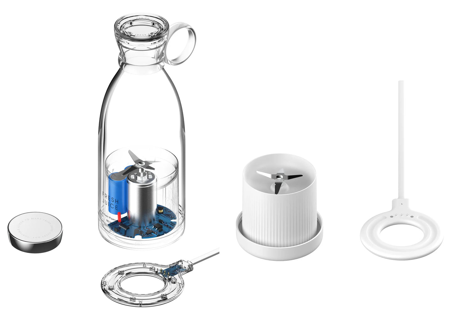 Compact Juice & Smoothie Blender – Portable USB Rechargeable Mixer