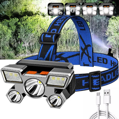 White-Post 5LED Rechargeable Headlamp