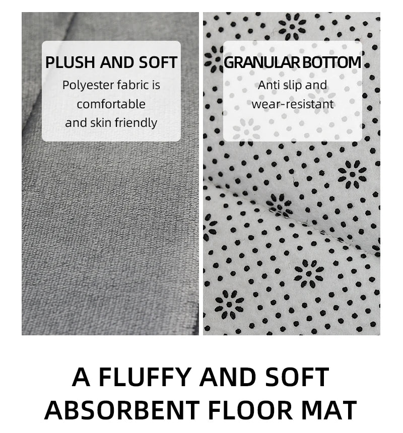 Ultra Soft Bathroom Mat – Quick Water Absorption & Anti-Slip