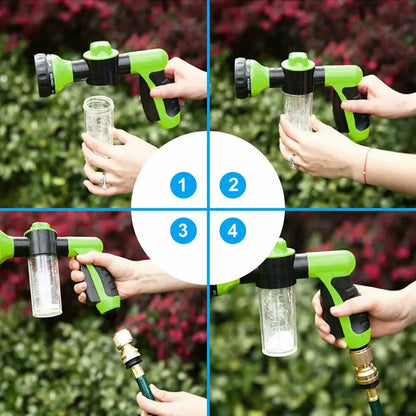 High-Pressure Dog Shower Sprayer with Soap Dispenser & 3 Modes