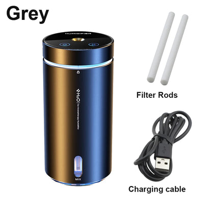 Aluminum Dual Spray Car Humidifier with Essential Oil Diffuser – Air Freshener for Auto & Room