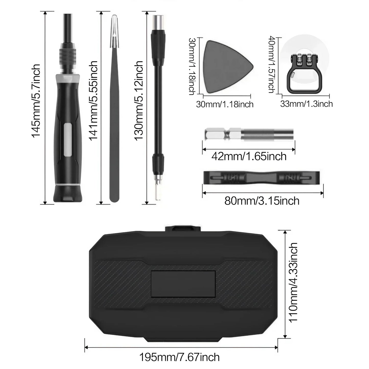 Universal Precision Repair Kit – 152 Tools with Torx T5 T6, Ideal for Laptop & Device Fixes