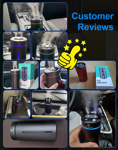 Aluminum Dual Spray Car Humidifier with Essential Oil Diffuser – Air Freshener for Auto & Room