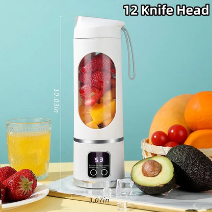 Portable Juice Blender – 450ML Large Capacity, Strong Motor, Crushed Ice & Charging