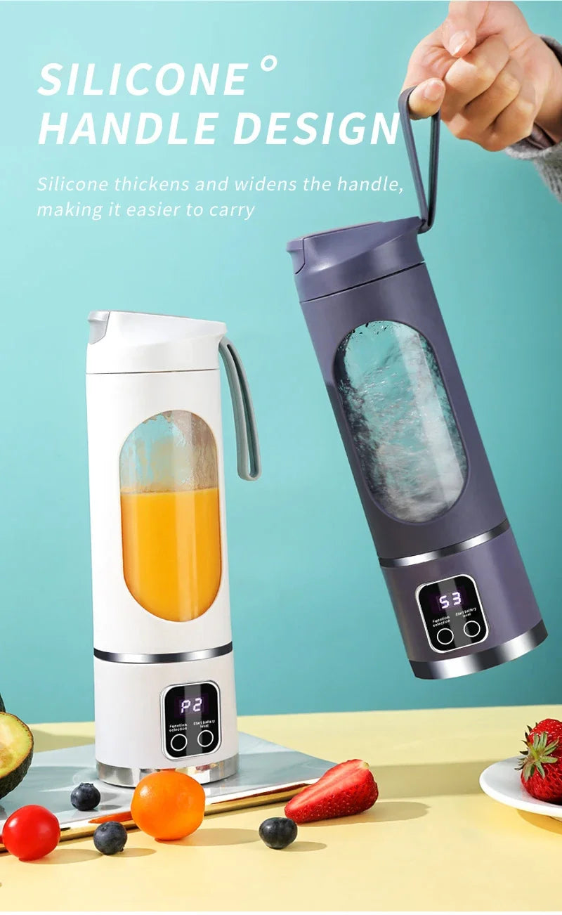 Portable Juice Blender – 450ML Large Capacity, Strong Motor, Crushed Ice & Charging