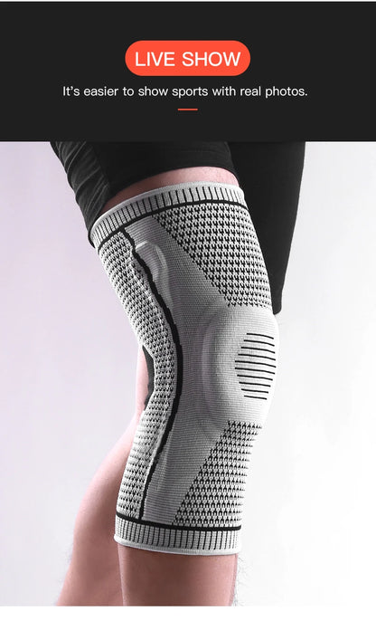 Compression Knee Pad for Running & Basketball – Meniscus & Patella Support