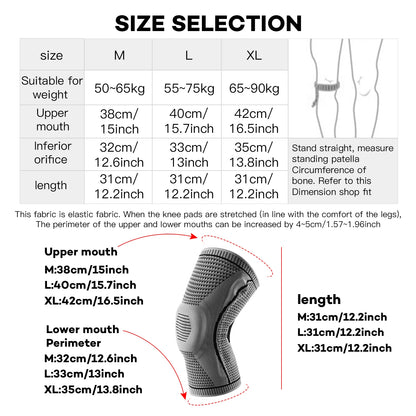 Compression Knee Pad for Running & Basketball – Meniscus & Patella Support